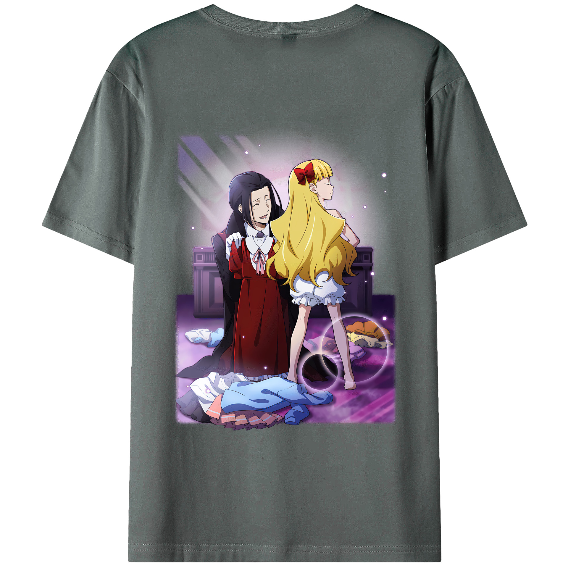 （画像用） 文豪ストレイドッグス Bungo Stray Dogs 綿100％ メンズ半袖Tシャツ（バックプリント） 通気性